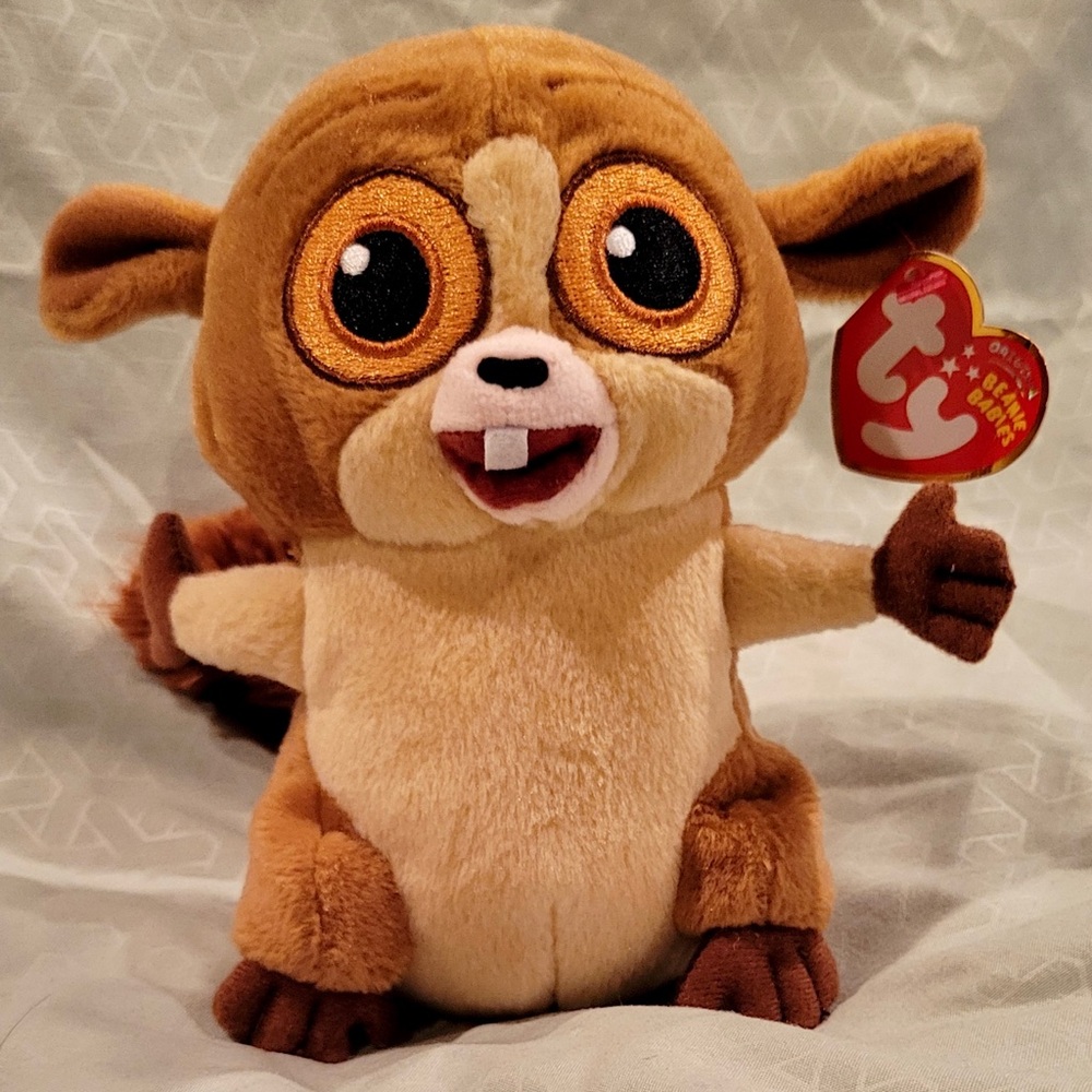 Ty Beanie Baby with tag Mort the Mouse Lemur
